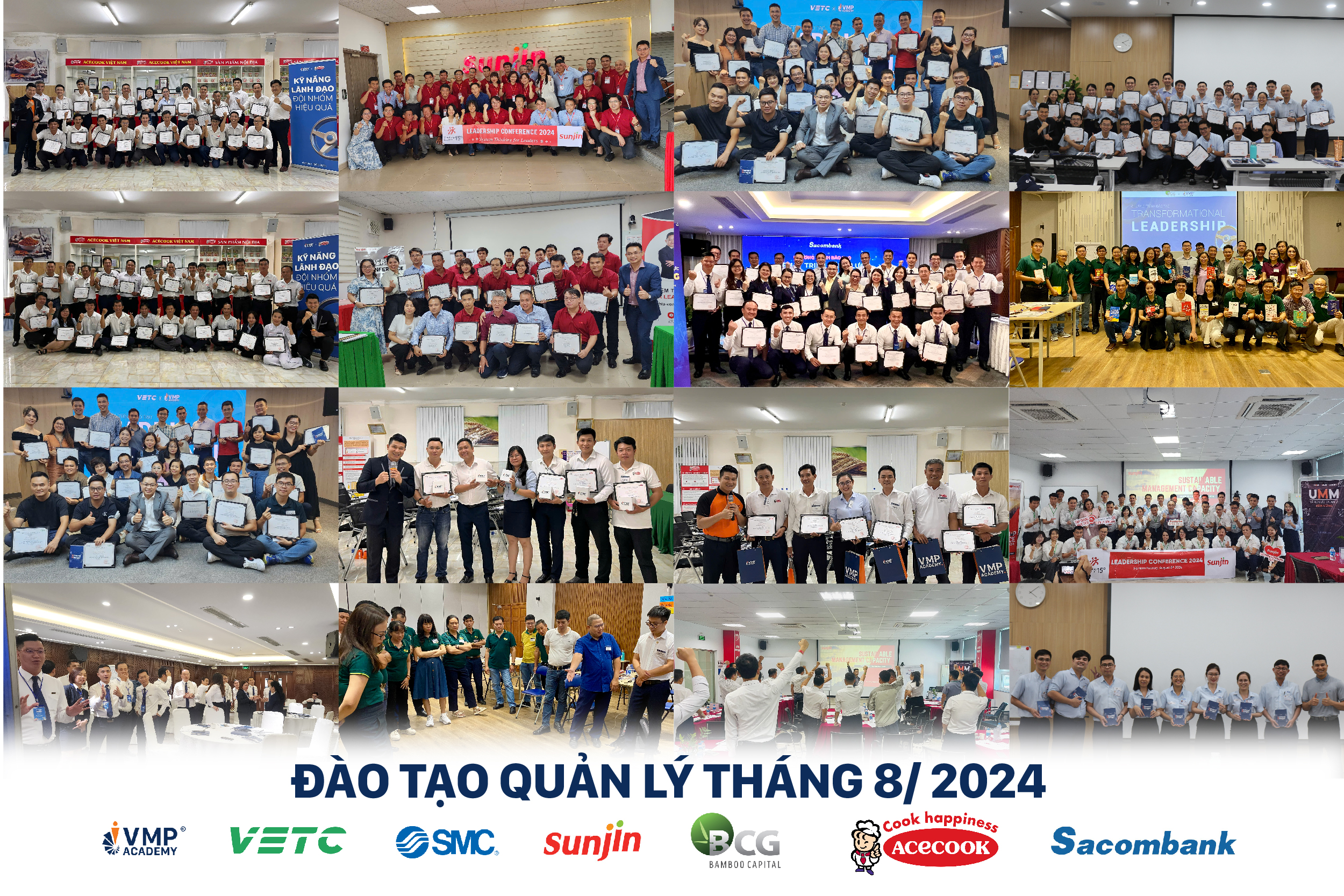 Tổng hợp các khóa đào tạo quản lý/lãnh đạo tháng 08/202.4