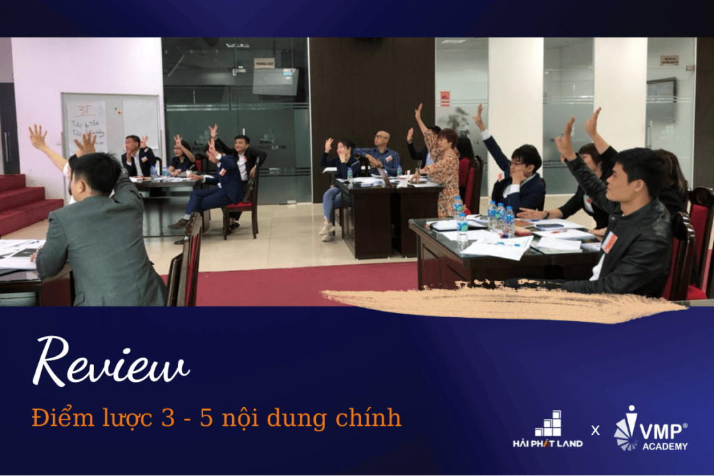 Việc đầu tiên để kết thúc bài thuyết trình là Review.