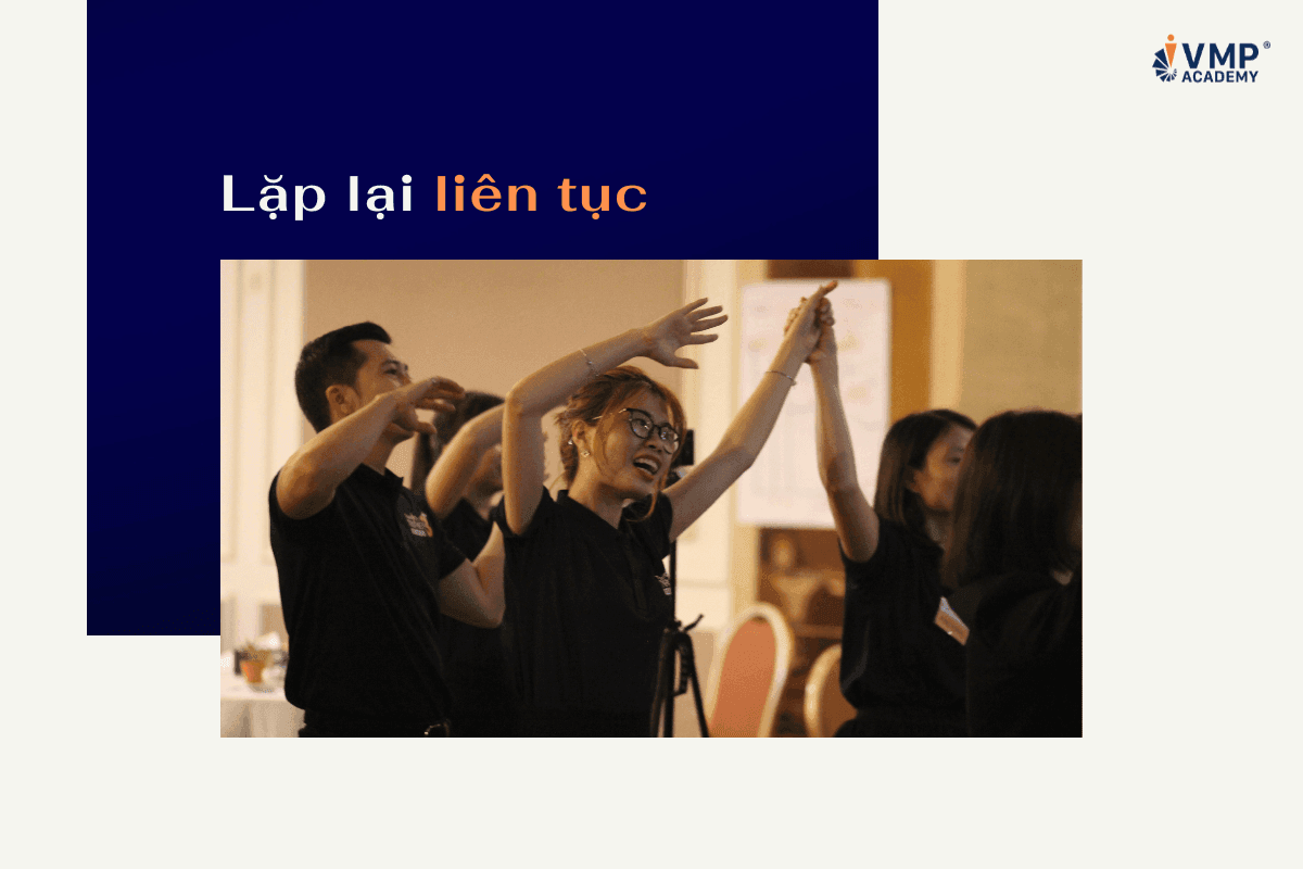 Thói quen được tạo ra khi học viên lặp lại liên tục. Thói quen được tạo ra khi học viên lặp lại liên tục.