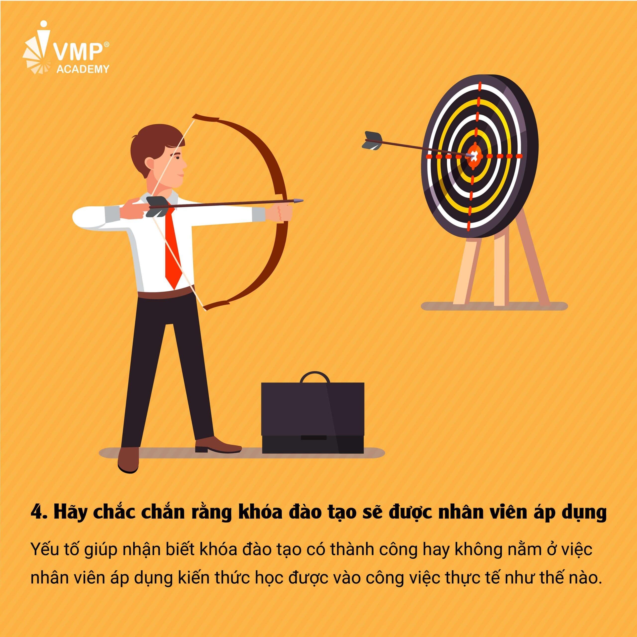 Hãy chắc chắn rằng khóa đào tạo sẽ được nhân viên áp dụng