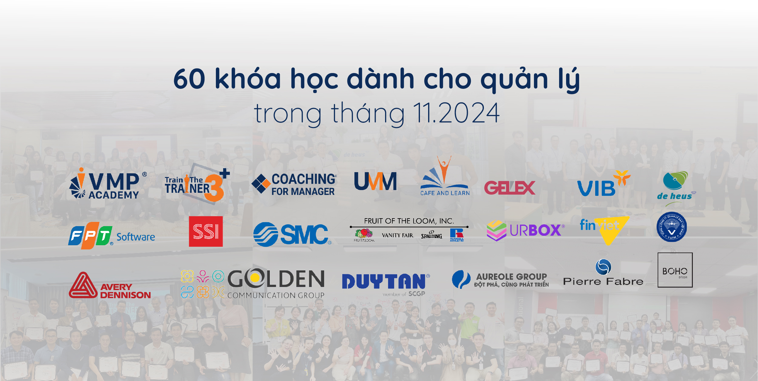 60 khóa học dành cho quản lý tại Training Diary tháng 11/2024.