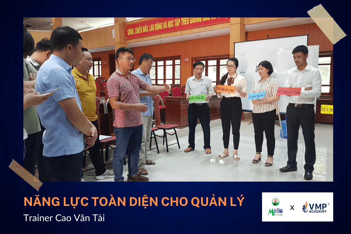 Đồng hành cùng Trainer Cao Văn Tài trong khóa năng lực bền vững cho quản lý. Đồng hành cùng Trainer Cao Văn Tài trong khóa năng lực bền vững cho quản lý.