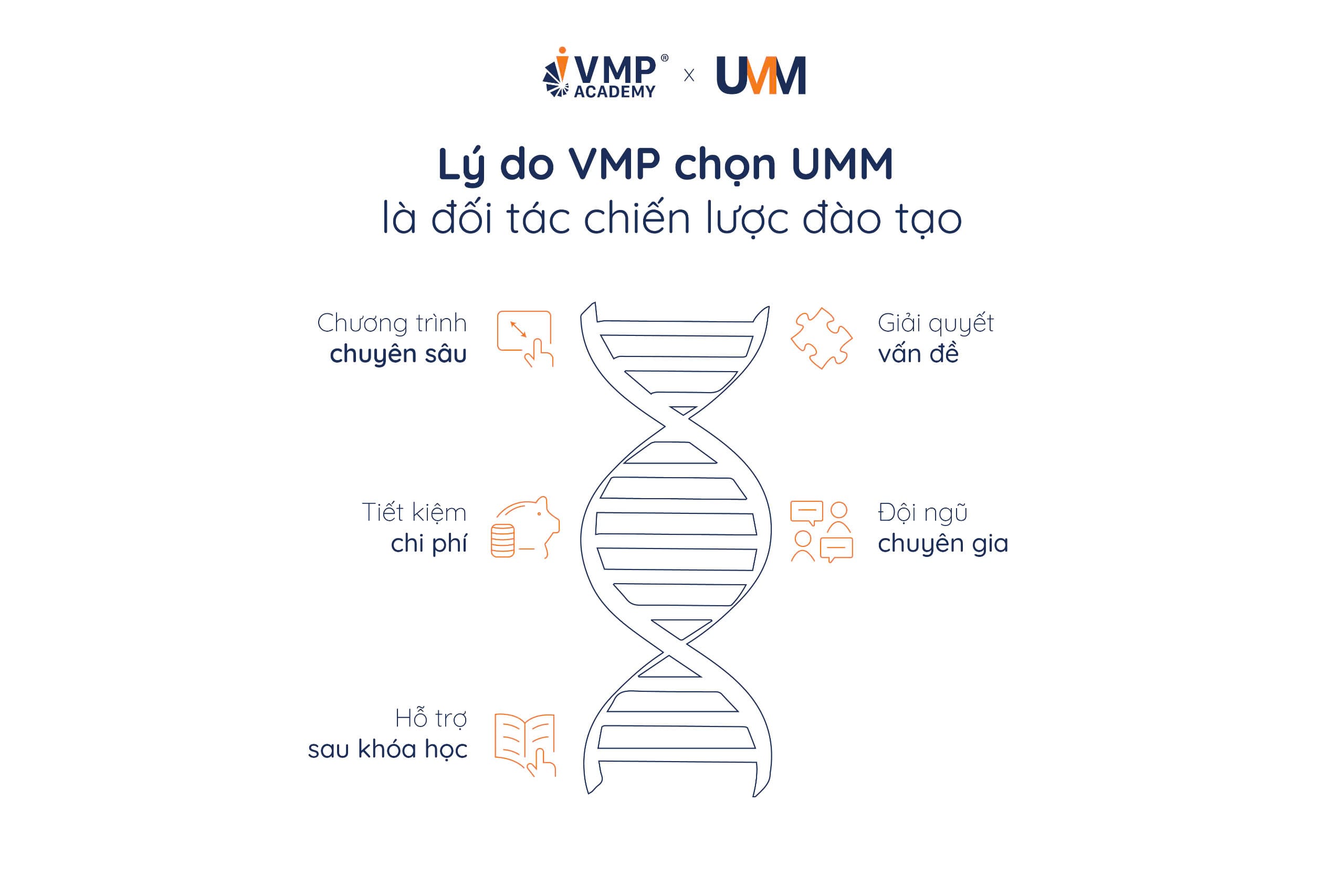 Lý do VMP chọn UMM làm đối tác chiến lược đào tạo quản lý.
