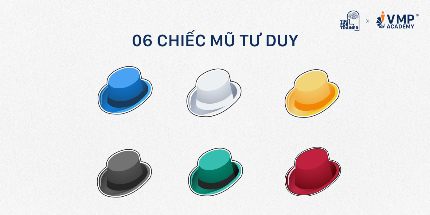 6 chiếc mũ tư duy trong đào tạo.