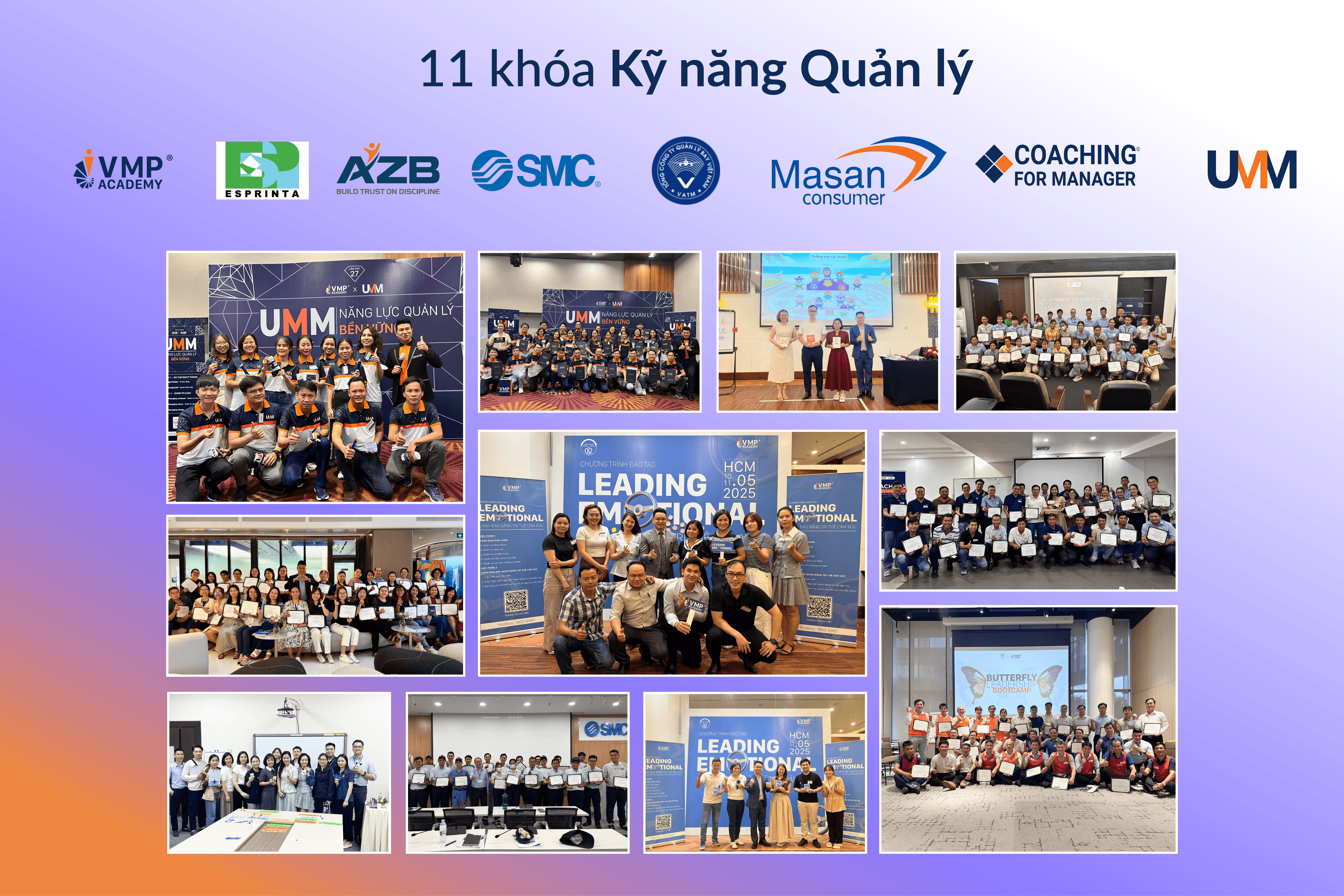 11 khóa học dành cho quản lý được tổ chức trong tháng 5/2025.