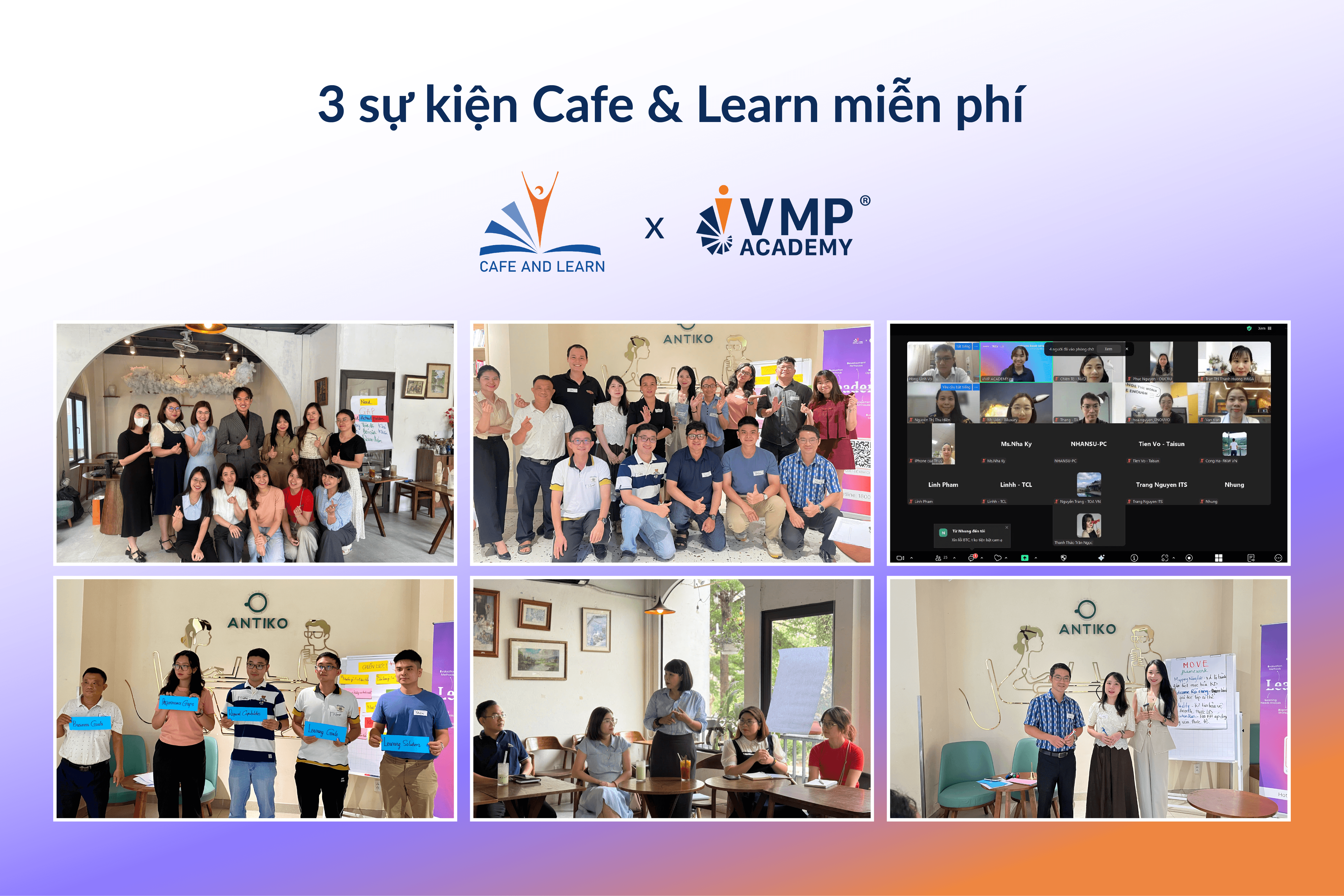 03 sự kiện Cafe and Learn miễn phí. 03 sự kiện Cafe and Learn miễn phí.