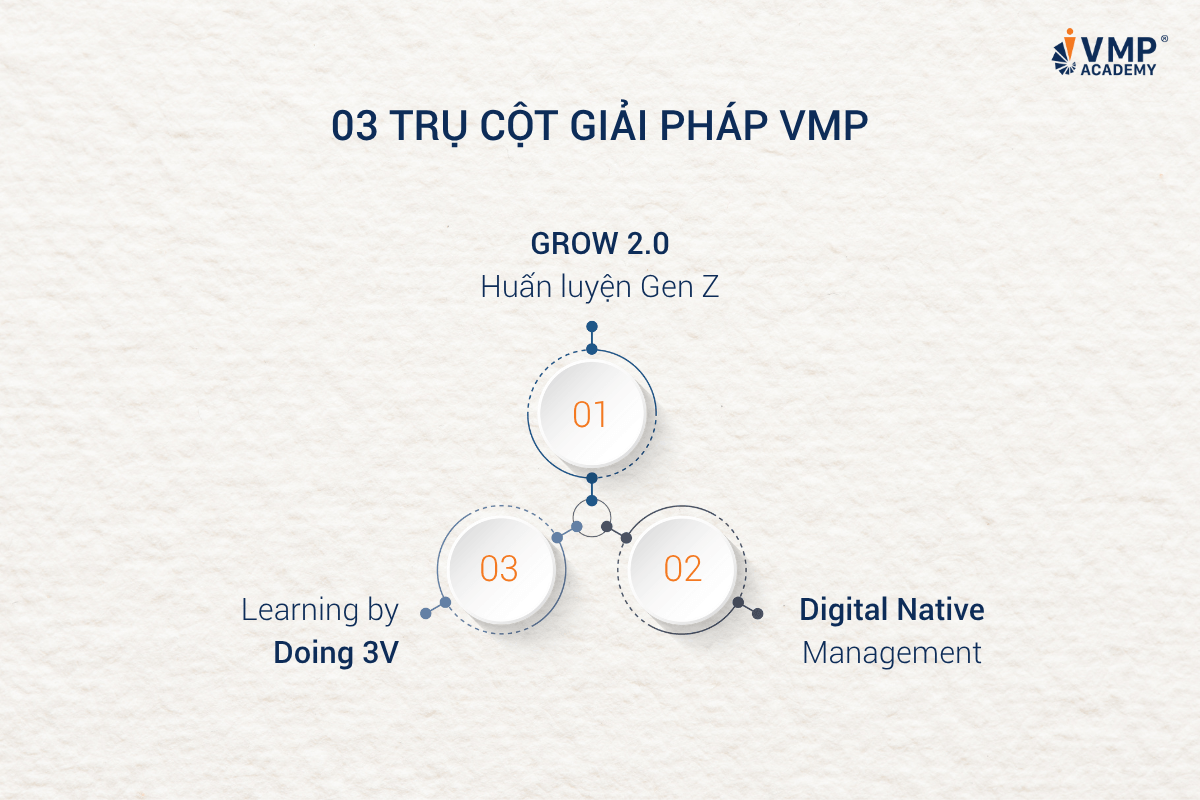 03 trụ cột giải pháp do VMP đề xuất. 03 trụ cột giải pháp do VMP đề xuất.
