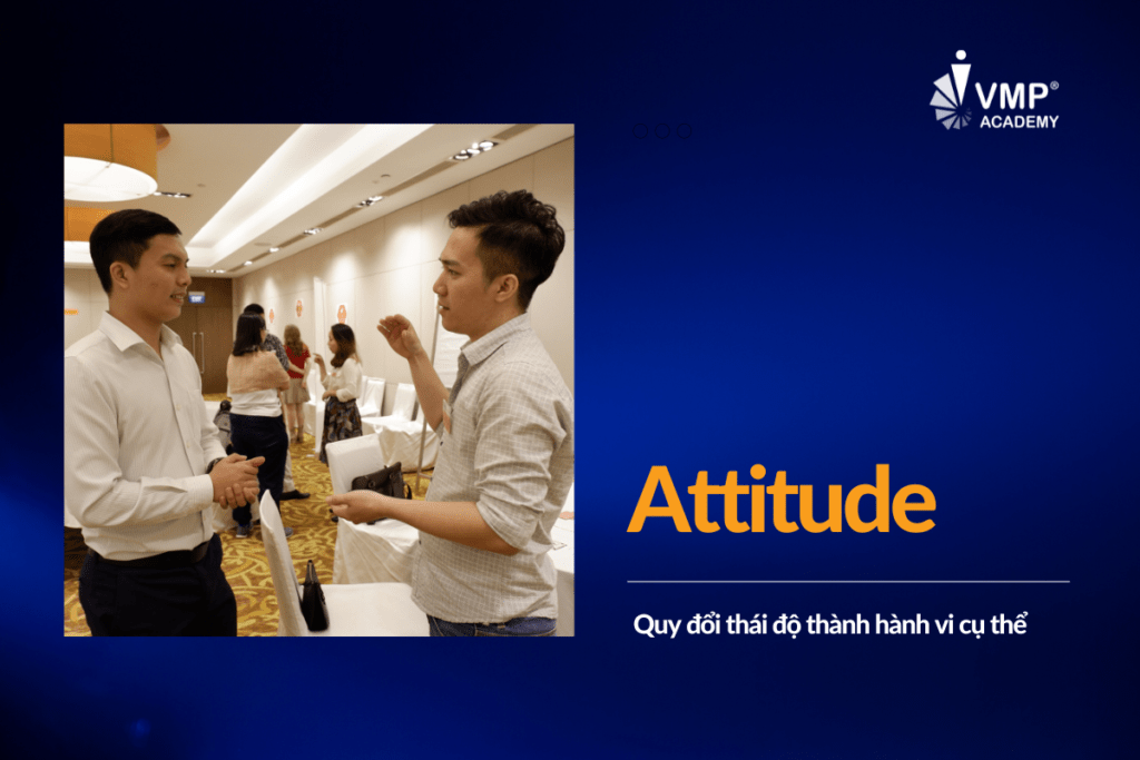 Yếu tố đầu tiên để xây dựng khung năng lực là Attitude.